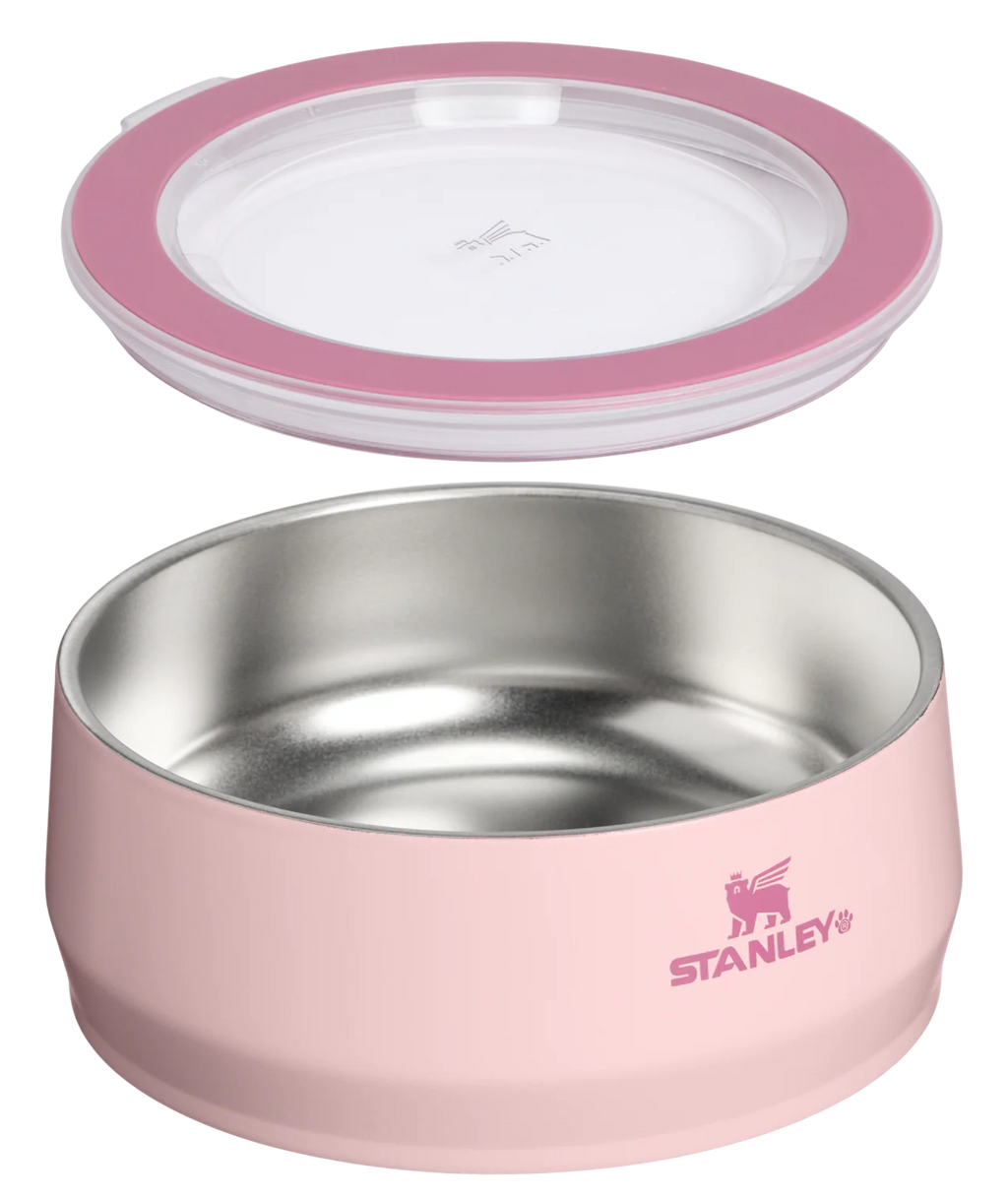 STANLEY PET BOWL PINK DOGWOOD WESTERN